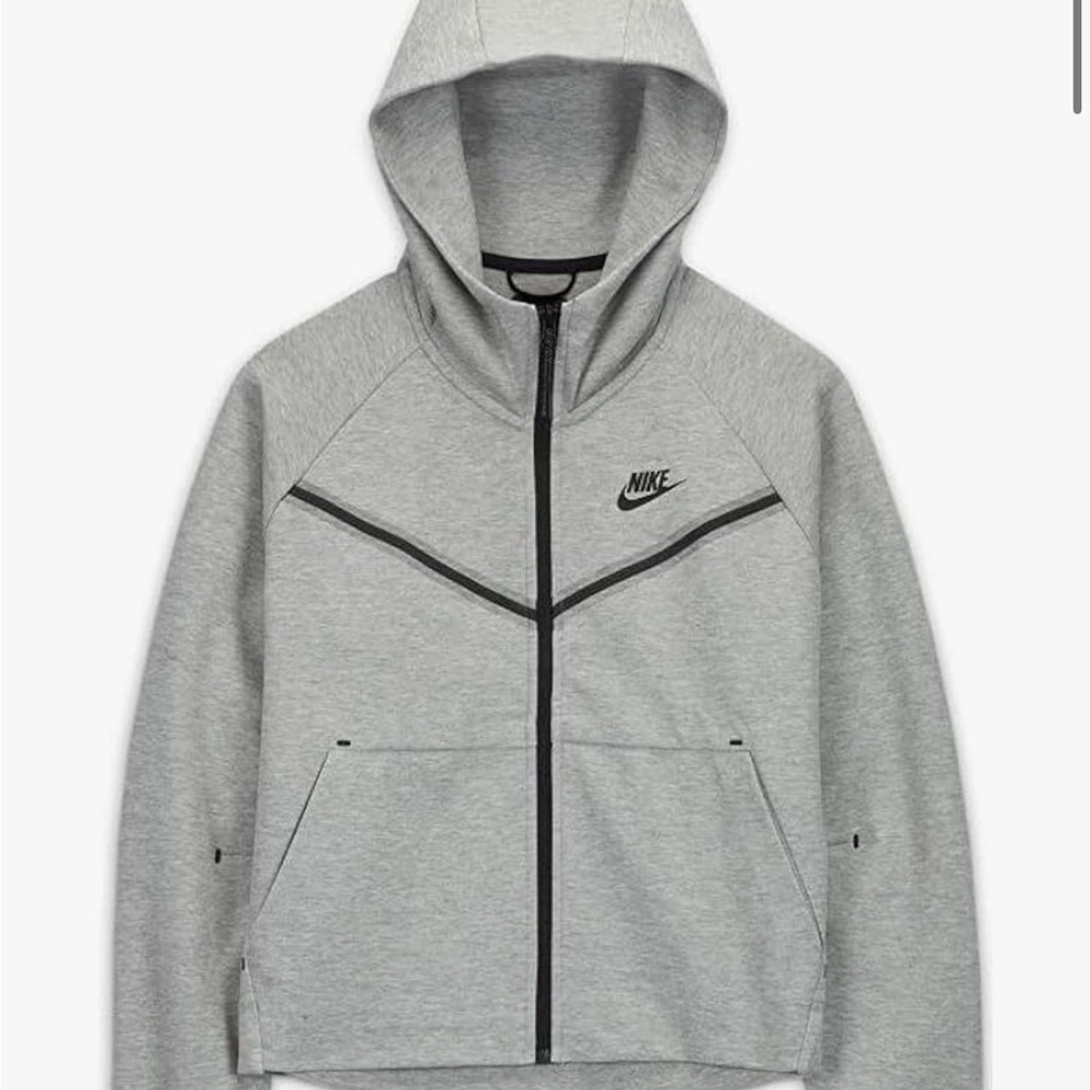 Women's Nike Tech Heather Gray Full-Zip Hoodie